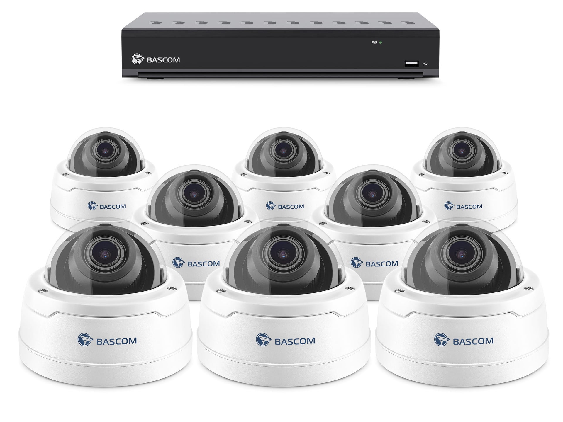 Trådbundet 8-dome-system PRO